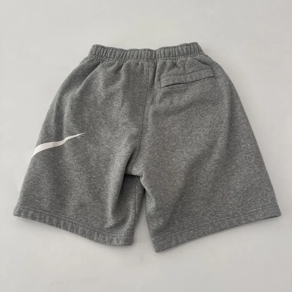 Nike Gray Fleece Sweat Shorts LARGE SWOOSH Mens XS